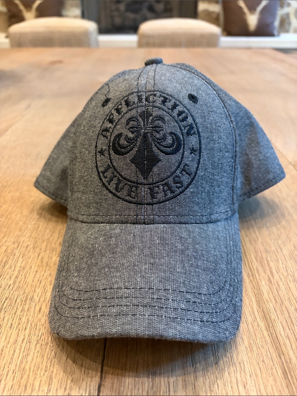 Affliction Heather Gray Embroidered Fleur-de-Lis Cap